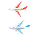 Miniatyrbillede 6 af 7: 1:60 2 stk. legeringsflymodel sæt bærbart træk-tilbage flymodel til drenge piger Type B