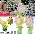 Miniatyrbild 3 av 5: Solros Bubbelmaskin med Ljus, Elektrisk Automatisk Bubbelmaskin Gul