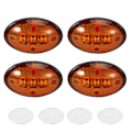 Miniatyrbillede 1 af 8: 2,3 tommer 12V DC Fender Side Marker Lights Vandtæt Passer til Ford F-serien 1999-2010 (4 stk. ravfarvet lys)