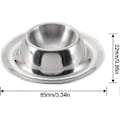 Miniatyrbilde 2 av 5: Eggkopp i rustfritt stål, eggstativ, sett med 6, polert, stablebar