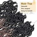 Pikkukuva 2 / 5: 2kpl/erä Gypsy Faux Crochet -letit Esikiharretut Syvät Aaltoilevat Kihara Twist Punontahiukset Goddess-letit Synteettiset Hiukset