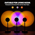 Miniatyrbillede 4 af 5: 2025 Ny Sunset Projektionslampe, LED Natlys Projektor, Romantisk Visuelt LED Lys til Hjemmefest Stue