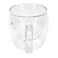 Miniatyrbilde 7 av 8: 250 ml bjørneformet glasskopp dobbeltvegget vann te kaffe melkemugg med håndtak for hjemmetTransparent