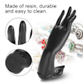 Miniatyrbillede 5 af 8: Resin Mannequin Hånd Finger Smykker Ring Armbånd Display Holder Rack (Resin Black)