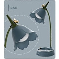 Miniatyrbilde 2 av 5: Blomst LED Skrivebordslampe Trådløs Bordlampe Justerbar Svanehals Dimbar Berøring Oppladbart Batteri Student Soverom Belysning Bordlampe (Blå)_SZXM