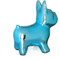 Miniatyrbild 3 av 5: Keramisk Bulldog Spargris för Pojkar Flickor, Pengabox för Barn, Myntbank Minnessak med Plastpropp, Fransk Bulldog Sparbössa, Barnrumsinredning (Blå)