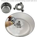 Miniatyrbillede 4 af 5: 3 Par 2i1 Aluminium Trykkoger Relief Jigger Ventil Reservedel Rustfrit Stål