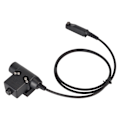 Miniatyrbillede 7 af 8: U94 PTT-adapterkabel 35,4 tommer Walkie Talkie Headset-forbindelseskabel Passer til Baofeng UV9R UV 9R Plus UV XR BF A58