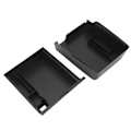 Miniatyrbillede 7 af 8: Center Console Opbevaringsbakke ABS Armlæn Organizer Box Cubby Skuffebeholder Udskiftning til Tesla Model 3 Y Uden Silikonepuder