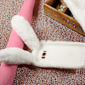 Miniatyrbillede 4 af 5: Bunny Design Rhinestone Furry TPU Telefoncover til Samsung Galaxy S8 Zekai Hvid Style B Samsung Galaxy S8