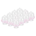 Pikkukuva 4 / 8: 12 set Mini Candy Box kakkuteline Cupcake Candy esittelylautanen kannella Juhlatarvikkeita Vaaleanpunainen