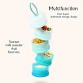 Miniatyrbilde 2 av 3: Bærbar stabelbar formel dispenser, 4-lags frokostblanding/mat/frukt/snacks beholder - 480ml