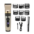 Miniatyrbild 1 av 8: USB-hårklippare LCD Vattentät 2200mAh Litiumbatteri Hårtrimmer med 8 st Guide Comb