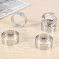 Miniatyrbillede 4 af 5: Perforeret Tærtering i Rustfrit Stål, 5 stk. 5 cm Perforeret Kagemoussering, DIY Runde Tærteringe