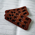 Miniatyrbillede 2 af 5: Dinosaur Chokoladeform Sæt - Non-stick Silikon, 12 Hulrum, Fødevarekvalitet, til Chokolade, Gele, Slik, Isklumper (4-delt)
