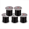 Pikkukuva 1 / 7: 5 Rolls Crystal Line Helmet String Wire korumateriaali Joustava lanka koruille Tee itse (musta)