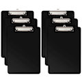 Miniatyrbillede 5 af 5: Sort Plast Clipboards (6 stk.) - 22,5 x 31,5 cm - Stærk & Holdbar A4 Skriveplade med Lav Profil Clip - Holder til Hjem & Kontor