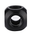 Miniatyrbillede 7 af 8: G1/4" metal sfærisk rør 4-vejs Fitting Connector til PC Vandkøling Sort