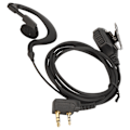 Miniatyrbillede 5 af 8: Tovejs radio øresnegl Universal K Head 2 Pin galvanisering Walkie Talkie Headset med mikrofon 10 stk sæt