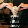 Miniatyrbild 4 av 4: 100 st 1-4 Kopp Korg Kaffe Korg Engångs Papper Kaffe Kontorsanvändning Brun
