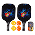 Pikkukuva 1 / 8: Pickleball-setti 2 mailaa 4 palloa 1 mailapussi lasikuitu PP ulkoilmaurheiluharjoitteluun