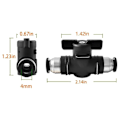 Miniatyrbillede 2 af 5: 4mm Push Connect Ventil Kugleventil 4mm Luftstrømskontrolventil Quick Connect Ventil Rørfittings 3 Pakke-B8