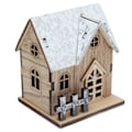 Miniatyrbild 2 av 8: Dockhus Jul LED Ljus Trä Hus DIY Ljus Miniatyr Dockhus Jul Prydnader Tillbehör