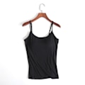 Miniatyrbillede 1 af 5: Camisole Tanktop med Indbygget BH til Kvinder - Sort