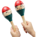 Miniatyrbilde 2 av 5: Fargerik Tremaracas Percussion Instrument med Salsa-rytme for Fester og Spill