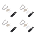 Miniatyrbillede 6 af 8: 4 sæt Tablet Pen Tips Håndskrift Stylus Udskiftning Refills Spids Værktøjssæt til Samsung Tablet til S7 FE 12,4 tommer T733Hvid Grå