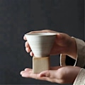 Miniatyrbillede 5 af 5: Retro Keramisk Kaffekop Grov Keramik Tekop, Blå