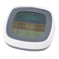 Miniatyrbilde 8 av 8: Matberøringstermometer Kjøkken Digital Display Timer Termometer Felt Grill Termometer Grå med Hvit Midtre Ramme