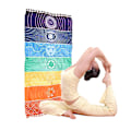 Miniatyrbild 1 av 7: Regnbågsstrandhandduk Flerfärgad Turkisk badhandduk Färgglad Polyester Yogamatta