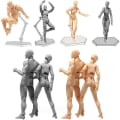 Miniatyrbilde 5 av 5: Grå mannlig og kvinnelig mannequin modellsett for tegning, skissering, maleri, kunstner, tegneserier