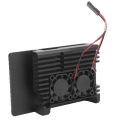 Miniatyrbillede 2 af 8: Aluminiumskabinet med dobbelt blæser køleskal til Raspberry Pi 4B computertilbehør Dobbelt blæser aluminiumslegeringsskal