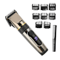 Miniatyrbild 7 av 8: USB-hårklippare LCD Vattentät 2200mAh Litiumbatteri Hårtrimmer med 8 st Guide Comb
