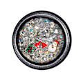 Miniatyrbild 3 av 8: Nagelkonstdekoration Jul Strass Legering Paljett Mix Manikyr Dekaler #01