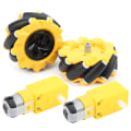 Miniatyrbilde 4 av 8: Mecanum hjul for TT girmotor Smart robot bildeler tilbehør DIY leketøy komponenter 80mm