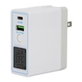 Miniatyrbilde 3 av 8: USB C vegglader PD QC 3.0 2-porters hurtigladerblokk AC100-240V med knappbryterdisplay bærbar lader US-plugg med UK-adapter