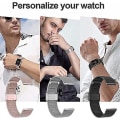 Miniatyrbild 5 av 5: Rostfritt stål vävt watch för Amazfit GTS 2, GTS 2 Mini, Bip, GTS 3, GTS 2e och GTR 40mm