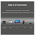 Miniatyrbilde 4 av 5: 3-i-1 Ethernet-forlengelseskabeladapter: Hann til 3 hunnporter