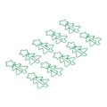 Miniatyrbillede 4 af 8: 100 stk. formet papir clips grøn juletræ form metal elektropletning proces bærbare kontor clips til dokument