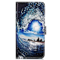 Pikkukuva 5 / 5: Samsung Galaxy A54 5g PU-nahkalompakkokotelo jalustalla, kokonaispeitto, sisäinen TPU-suojus, Zekai-aalto ja aurinko