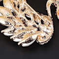 Miniatyrbild 4 av 5: Svanformad Brosch Nål Legering med Zirkon Emalj Kristall Strass Mode Smycken Present till Kvinnor