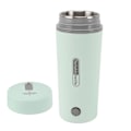 Miniatyrbillede 4 af 8: Rejse elektrisk kedel 300W 350ml rustfrit stål automatisk isolering bærbar mini varmtvandsbeholder til kaffe te lysegrøn EU-stik 220V 50HZ