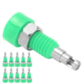 Miniatyrbild 7 av 8: 10 st 2 mm Banana Hona Jack Socket Connector Adapter Panel Mini Binding Post för elektroniskt instrument Grön