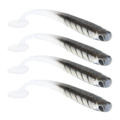 Miniatyrbild 3 av 8: 4st TPR 100MM Artificiell Mjuk Simulering Fiskedrag Bete Paddel T Svans Tillbehör8# print svart
