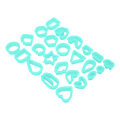 Miniatyrbilde 4 av 8: 24 stk Polymer leire øredobber DIY håndlagde fortykkede kanter mat trygge leire kuttere for kaker Stearinlys Grønn