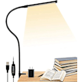 Miniatyrbild 5 av 5: Justerbar Klämma Skrivbordslampa, Dimbar Svanhals Touch Control, Svart
