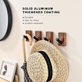 Miniatyrbild 3 av 4: 2-pack Trä Väggkrokar för Upphängning, Självhäftande & Väggmonterade Boho Dekorativa Valnöts Träkrokar för Handduk Kläder Filt Hatt Ryggsäck R